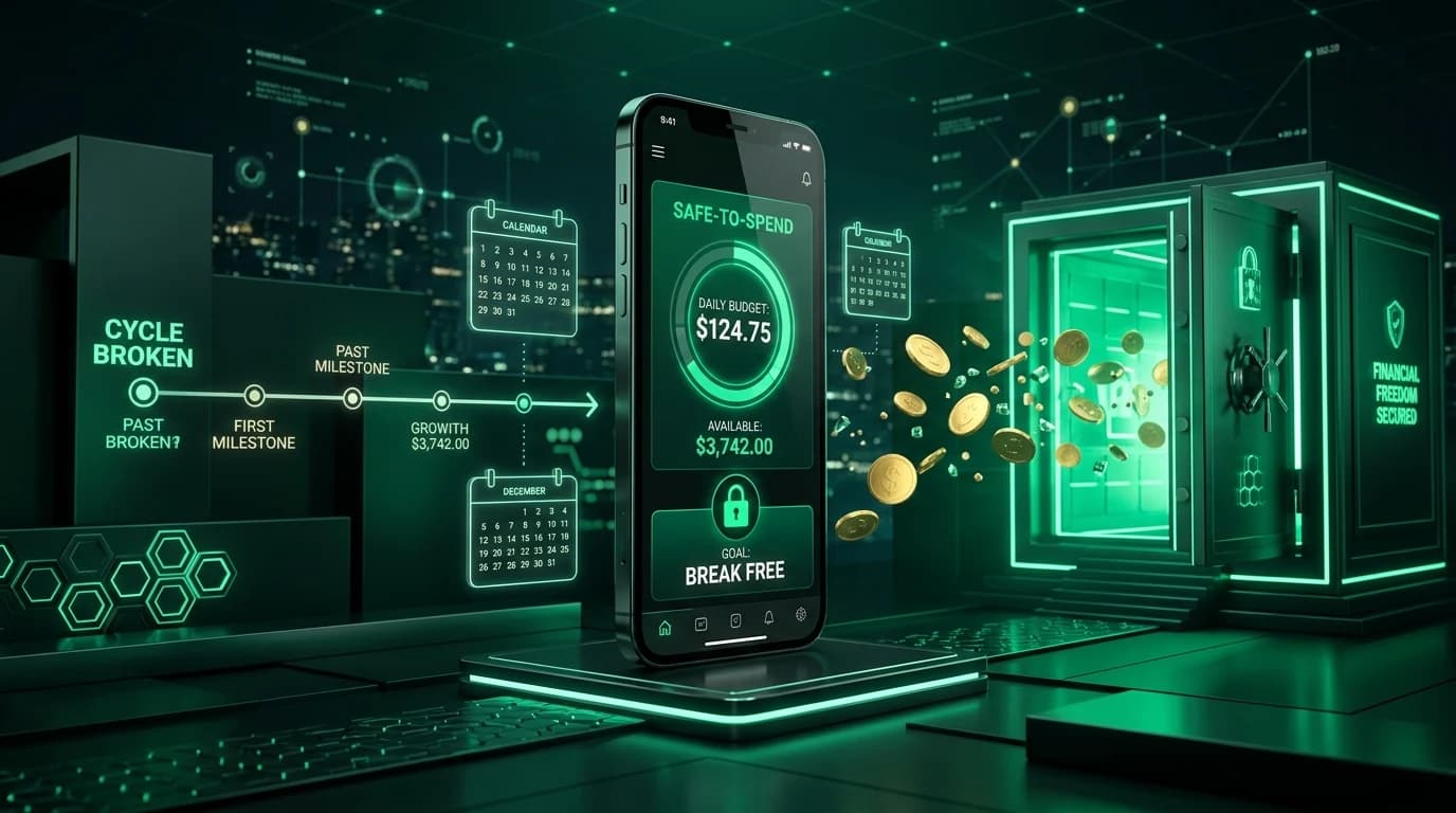 Maaş günü döngüsünü kırma ve Safe-to-Spend günlük bütçe planlaması görseli